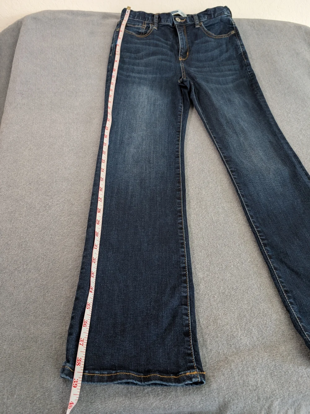 Old Navy Boys Size 14 Built In Flex Bootcut Dark Wash Denim Jeans
